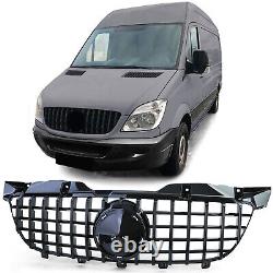 Convient Mercedes Sprinter W906 de 2006 à 2013 grille de radiateur sport noir brillant