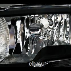 Fit 13-18 Dodge Ram 1500 Blk Dual Lamp Phares Nb+big Horn Style Avant Grille