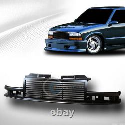 Fit 98-04 Chevy S10 Blazer/truck Glossy Blk Horizontal Front Bumper Grill Grille