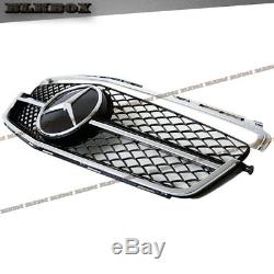 Fit Benz 08-14 W204 C-sedan Pare-choc Avant Grille- Chrome Gloss Black B-mesh Rechercher
