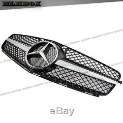 Fit Benz 08-14 W204 C-sedan Pare-chocs Avant Grille-set Chrome Gloss Black B-sl Rechercher