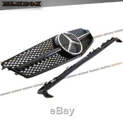 Fit Benz 10-13 W207 E-grille Coupé Pare-chocs Avant Jet Gloss Black Base Cover Rechercher