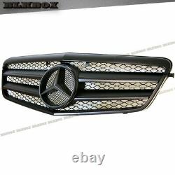 Fit Benz 10-13 W212 E-sedan Front Bumper Remplacé Grille- Tous Matte Black A Look