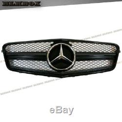 Fit Benz 10-13 W212 E-sedan Pare-choc Avant Remplacer Grille- Aspect Brillant Noir Blk2