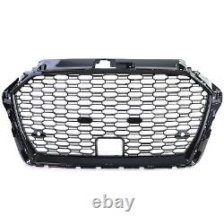 Grille De Radiateur De Sport En Nid D'abeille Gril Noir Brillant Pour Audi A3 8v 16-20 Avec Acc