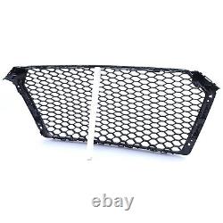 Grille Radiateur Honeycomb Sport Sans Emblème Noir Mat Pour Audi A4 B9 8w 15-19