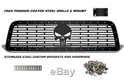 Grille Sur Mesure Skull Pour 07-09 Tundra Aftermarket Steel Grill Black + Ss Rivets