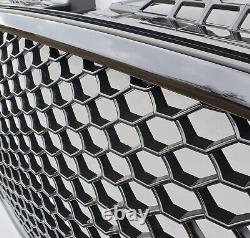 Grille avant pour Audi A3 8P, grille de radiateur en nid d'abeille sans emblème, noir brillant.