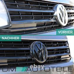 Grille de calandre noire brillante + grille 3 pièces + emblème pour VW T6 multivan 2015-2019