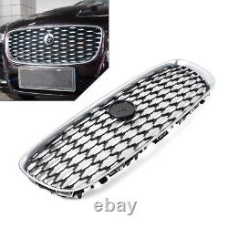 Grille de maille supérieure de pare-chocs avant d'entrée d'air chromé pour Jaguar XF 2016-2019