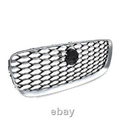 Grille de maille supérieure de pare-chocs avant d'entrée d'air chromé pour Jaguar XF 2016-2019