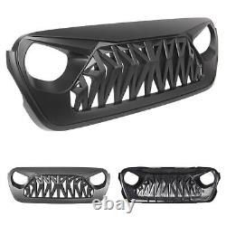 Grille de radiateur Black Shark pour Jeep Wrangler JL Gladiator 2018-2019 ABS Brillant