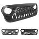 Grille De Radiateur Black Shark Pour Jeep Wrangler Jl Gladiator 2018-2019 Abs Brillant