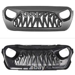 Grille de radiateur Black Shark pour Jeep Wrangler JL Gladiator 2018-2019 ABS Brillant