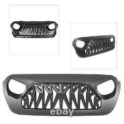 Grille de radiateur Black Shark pour Jeep Wrangler JL Gladiator 2018-2019 ABS Brillant