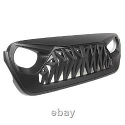 Grille de radiateur Black Shark pour Jeep Wrangler JL Gladiator 2018-2019 ABS Brillant