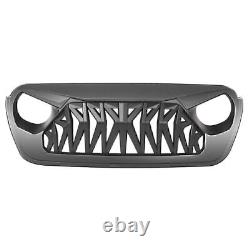 Grille de radiateur Black Shark pour Jeep Wrangler JL Gladiator 2018-2019 ABS Brillant