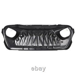 Grille de radiateur Black Shark pour Jeep Wrangler JL Gladiator 2018-2019 ABS Brillant