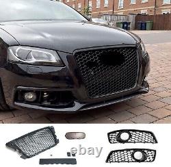 Grille de radiateur avant, grille en nid d'abeille, support d'emblème, grille de ventilation pour Audi A3 8P 08-13