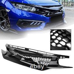 Grille de radiateur en maille pour Honda Civic 2019-2020 TOUS LES MODÈLES Noir Brillant