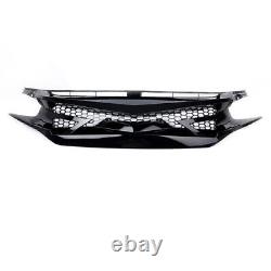 Grille de radiateur en maille pour Honda Civic 2019-2020 TOUS LES MODÈLES Noir Brillant