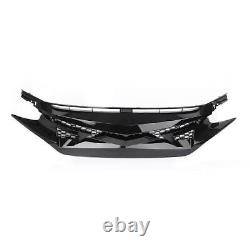 Grille de radiateur en maille pour Honda Civic 2019-2020 TOUS LES MODÈLES Noir Brillant