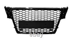 Grille de radiateur en nid d'abeille, grille PDC, grille avant en noir brillant pour Audi A4 B8 8K 07-12