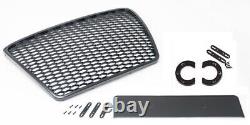 Grille de radiateur en nid d'abeille grille avant noire brillante pour Audi A6 4F C6 facelift