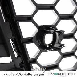 Grille de radiateur en nid d'abeille, grille en nid d'abeille noir brillant + 2x panneaux de garniture pour Audi A3 8V 12-16 S-Line