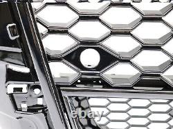 Grille de radiateur en nids d'abeilles à finition noire brillante pour Audi A3 8V 2012-2016 non S-Line.