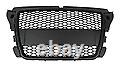 Grille de radiateur grille nid d'abeille gril avant noir brillant pour Audi A3 8P support d'emblème