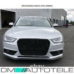 Grille de radiateur, grille nid d'abeille noire brillante adaptée pour Audi A4 B8 11-15 + accessoires