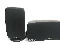 Lot De 3 Klipsch Quintette III Quin3bk Black Surround Sound Speakers Stands Grills
