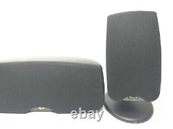 Lot De 3 Klipsch Quintette III Quin3bk Black Surround Sound Speakers Stands Grills