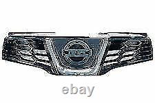 Nissan Qashqai Grille Avant Blk Avec Chrome Trim 62310br00a Pas De Trou De Caméra