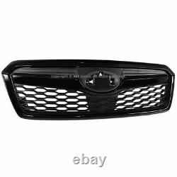 Pour 14-18 Subaru Forester Sti Style Black Grill Front Upper Grille Assemblage