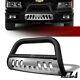 Pour 2004-2012 Chevy Colorado Matte Blk Bull Bar Bumper Grille Guard With Ss Skid