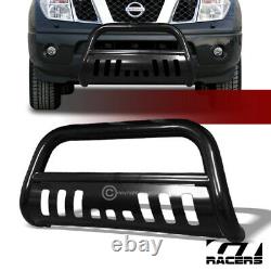 Pour 2005-2021 Nissan Frontier Blk Steel Bull Bar Brush Bumper Grill Grille Guard