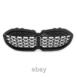 Pour BMW Série 1 F40 2019-2023 Grille avant de calandre en forme de diamant style brillant noir