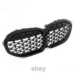 Pour BMW Série 1 F40 2019-2023 Grille avant de calandre en forme de diamant style brillant noir