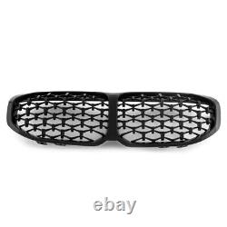 Pour BMW Série 1 F40 2019-2023 Grille avant de calandre en forme de diamant style brillant noir