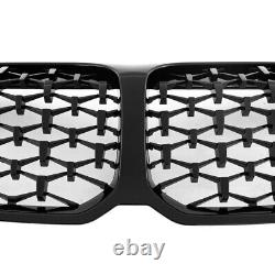 Pour BMW Série 1 F40 2019-2023 Grille avant de calandre en forme de diamant style brillant noir