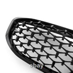 Pour BMW Série 1 F40 2019-2023 Grille avant de calandre en forme de diamant style brillant noir