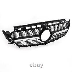 Pour Mercedes E Class W213 C238 16-19 Grille Avant Calandre Gloss Blk Style Diamant