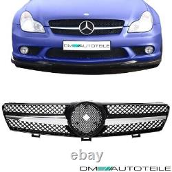 Radiator Grille Grill Gloss Noir Chrome S'adapte Cls C219 W219 04-08 Pas D'amg