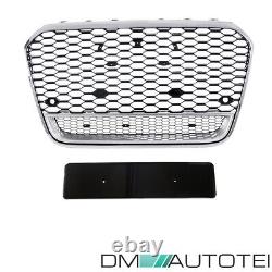 Sport Nid D'abeille Grill Radiateur Calandre Chrome Noir Argent Convient Audi A6 C7 De 11-14