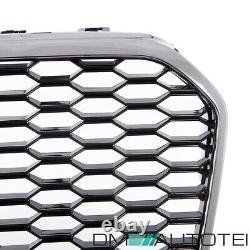 Sport Nid D'abeille Grill Radiateur Calandre Chrome Noir Argent Convient Audi A6 C7 De 11-14