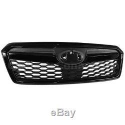 Sti Style Grille Avant Pour Subaru Forester 2014-2018 Complet Glossy Black Trim