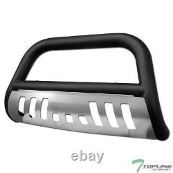 Topline Pour 2011-2020 Toyota Sienna Bull Bar Bumper Guard Matte Blk/aluminum
