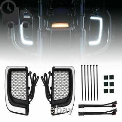 Tracer Led Lower Fairing/lower Grills Lumières Pour Electra Flh/t Road Glide Blk